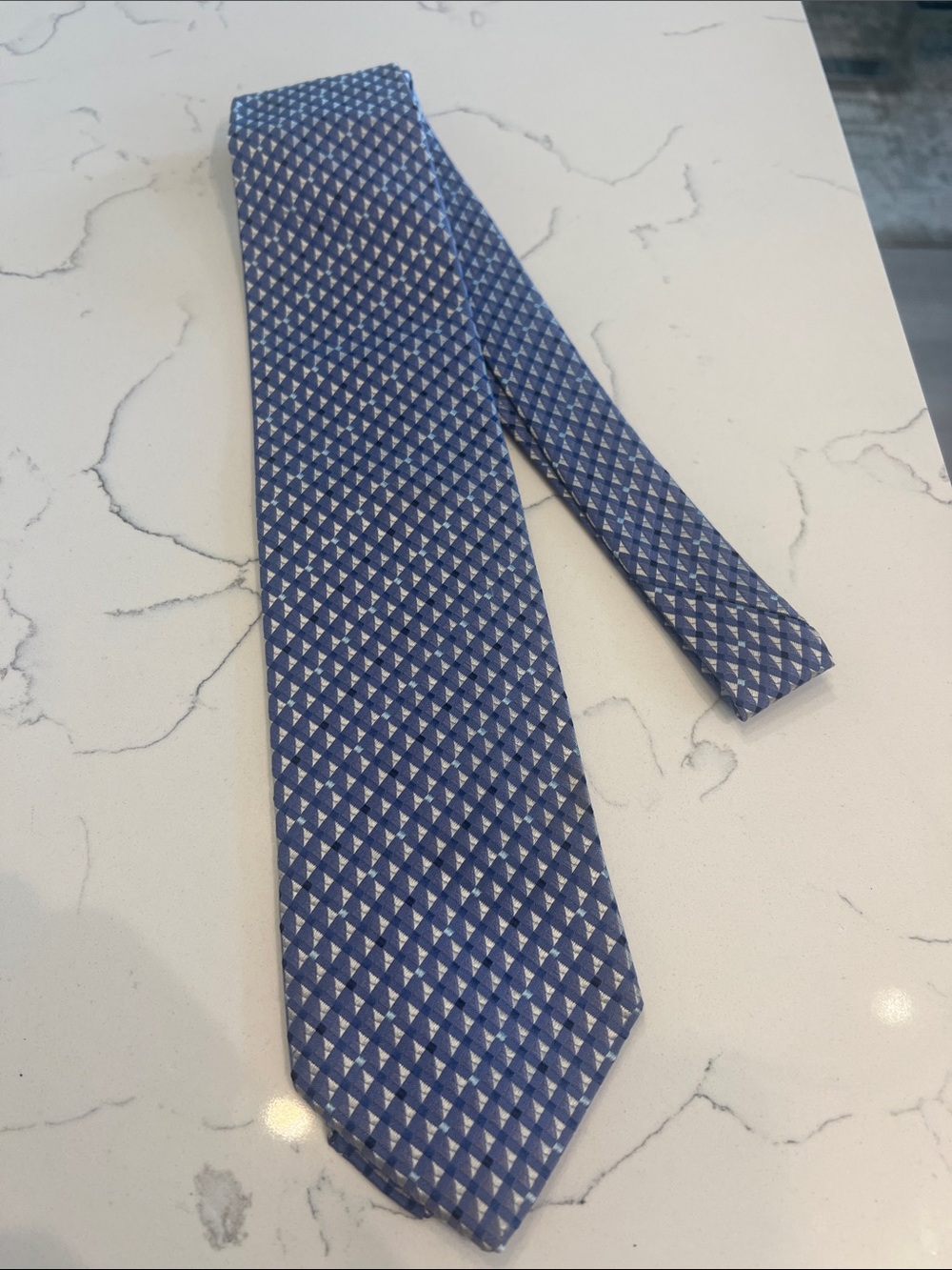 Classic Blue Geometric Men's Tie Hugo boss